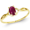14kt Yellow Gold 5/8 ct Oval Ruby Ring