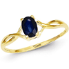 14kt Yellow Gold 2/3 ct Oval Sapphire Ring