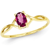 14kt Yellow Gold 1/2 ct Oval Pink Tourmaline Ring