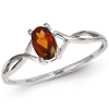14kt White Gold 2/3 ct Oval Garnet Ring