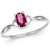 14kt White Gold 1/2 ct Oval Pink Tourmaline Ring