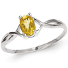 14kt White Gold 2/5 ct Oval Citrine Ring
