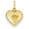 14kt Yellow Gold 3/8in Puffed Heart Charm