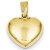 14kt Yellow Gold 3/8in Italian Puff Heart Charm