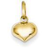 14kt Yellow Gold 1/4in Puffed Heart Charm