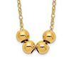 14k Yellow Gold Four Bead Necklace