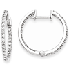 14kt White Gold 1 ct Diamond In and Out Hoop Earrings
