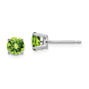 14k White Gold 1.1 ct Peridot Stud Earrings