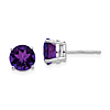 14k White Gold 2.2 ct tw Amethyst Stud Earrings
