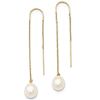14kt Yellow Gold Threader Earrings with Freshwater Pearls