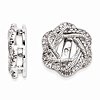 14kt White Gold 1/3 ct Diamond Knot Earring Jackets