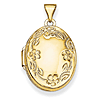 14kt Yellow Gold 7/8in Hand Engraved Locket