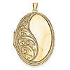 14kt Yellow Gold 1 1/2in Oval Heavy Weight Locket