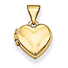 14kt Yellow Gold 3/8in Plain Heart Locket