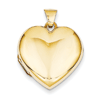 14kt Yellow Gold 21mm Heart Domed Plain Locket