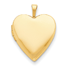 14kt Yellow Gold 20mm Plain Polished Heart Locket