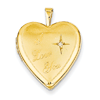 14kt Yellow Gold 3/4in I Love You with Diamond Heart Locket