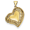 14kt Yellow Gold 18mm Curved Heart Locket