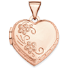 14k Rose Gold Reversible Heart Locket 15mm