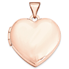 14kt Rose Gold 18mm Domed Heart Locket