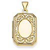 14kt Yellow Gold 7/8in Rectangle Locket