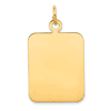 14k Yellow Gold Engravable Rectangular Pendant 1in