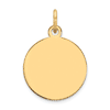 14k Yellow Gold Round Engravable Charm 5/8in
