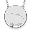 Sterling Silver 3/4in Aries Constellation Disc Engravable Necklace