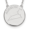 Sterling Silver 3/4in Leo Constellation Disc Engravable Necklace