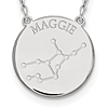 Sterling Silver 3/4in Virgo Constellation Disc Engravable Necklace