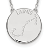 Sterling Silver 3/4in Scorpio Constellation Disc Engravable Necklace
