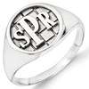 Sterling Silver Monogram Signet Ring