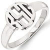 Sterling Silver Circle Monogram Ring