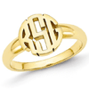 14kt Yellow Gold Ladies' Circle Monogram Ring
