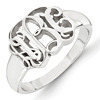 Sterling Silver Interlocking Monogram Ring