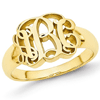 14kt Yellow Gold Ladies' Script Monogram Ring