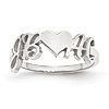 14kt White Gold Initials and Heart Designer Ring