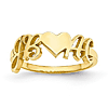14kt Yellow Gold Initials and Heart Designer Ring