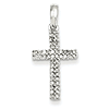 14kt White Gold Classic 1/4 ct tw Diamond Cross Pendant