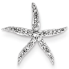 14kt White Gold 1/8 ct Diamond Starfish Pendant Slide
