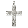 14kt White Gold 1 ct Diamond Latin Cross Pendant 1 1/8in