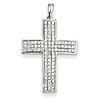 14kt White Gold 1/2 ct Diamond Latin Cross Pendant