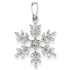 14k White Gold 1/6 ct Diamond Snowflake Pendant