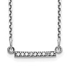 14k White Gold .03 ct tw Diamond Tiny Bar Necklace