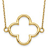 14k Yellow Gold Small Quatrefoil Necklace