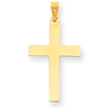 14k Yellow Gold 1in Satin Latin Cross Pendant