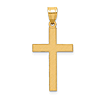 14kt Yellow Gold 7/8in Polished Stamped Cross Pendant