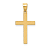 14k Yellow Gold 7/8in Polished Florentine Cross Pendant