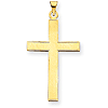 14k Yellow Gold Polished Florentine Cross Pendant 1 1/2in