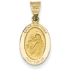 14kt Yellow Gold 5/8in Oval Hollow St Anthony Medal